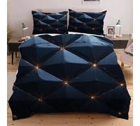 Fotmung Parure Copripiumino Matrimoniale 240x220 Grafica Nera, Set di Biancheria da Letto Matrimoniale con Cerniera e 2 Federe, Copripiumini in Microfibra per Adulti Adolescenti