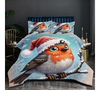 Fotmung Piumino Microfibra 150x200 cm Uccello Colorato, Piumino in Cotone e Copripiumino Microfibra con 2 Federe, Perfetto per la Famiglia, Pronto da Regalare, Durabile e Confortevole N274