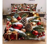 Fotmung Set Copripiumino Una Piazza e Mezza Pinolo, Set di Biancheria da Letto Matrimoniale per Adulti, 1 Copripiumino in Microfibra 200x200 cm e 2 Federa 50x80 cm D237