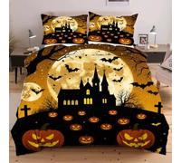 Fotmung Set di Copriletto 3 Pezzi 240x260 Casa Stregata, Set Extra Large 1 Copripiumino + 2 Federe, Morbidezza Superiore, Tessuto Di Lusso Per Un Letto Principesco e Confortevole D190