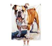 Fotmung Throw Flanella Calda Cani 3D, 150x200 cm per il Letto Matrimoniale, Accessorio Eleganza per il Salotto, Lavabile in Lavatrice e Duratura nel Tempo, Leggera e Respirante-B174