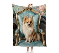 Fotmung Throw Flanella Calda Cani 3D Colorati, 150x200 cm per il Letto Matrimoniale, Accessorio Eleganza per il Salotto, Lavabile in Lavatrice e Duratura nel Tempo, Leggera e Respirante-B152