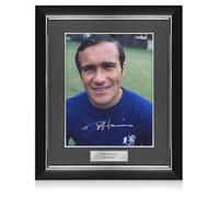 Foto autografata da Ron Harris: Chelsea Legend. Cornice Deluxe