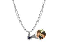 Foto Collana Personalizzata Collana Con Immagine Dentro 925 Sterling Silver Proiezione Pendant Collana Immagine Collana Gioielli Regali Per Mamma/Ragazza/Ragazze/Compleanno/Natale