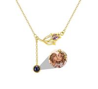 Foto Collana Personalizzata Collana Con Immagine Dentro 925 Sterling Silver Proiezione Pendant Collana Immagine Collana Gioielli Regali Per Mamma/Ragazza/Ragazze/Compleanno/Natale