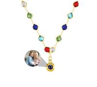 Foto Collana Personalizzata Collana Con Immagine Dentro 925 Sterling Silver Proiezione Pendant Collana Immagine Collana Gioielli Regali Per Mamma/Ragazza/Ragazze/Compleanno/Natale