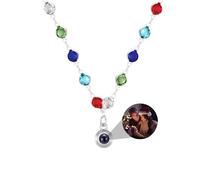 Foto Collana Personalizzata Collana Con Immagine Dentro 925 Sterling Silver Proiezione Pendant Collana Immagine Collana Gioielli Regali Per Mamma/Ragazza/Ragazze/Compleanno/Natale