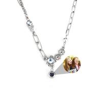 Foto Collana Personalizzata Collana Con Immagine Dentro 925 Sterling Silver Proiezione Pendant Collana Immagine Collana Gioielli Regali Per Mamma/Ragazza/Ragazze/Compleanno/Natale