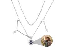 Foto Collana Personalizzata Collana Con Immagine Dentro 925 Sterling Silver Proiezione Pendant Collana Immagine Collana Gioielli Regali Per Mamma/Ragazza/Ragazze/Compleanno/Natale