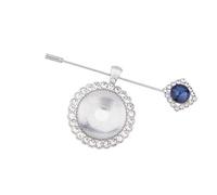 Foto commemorativa Braccio allentatore per bouquet da sposa in lega di pietre di crepa accessori gioielli con vetro rotondo cabochon porta foto spilla, Taglia unica, come descritto