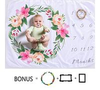 Foto del bambino Blanket - Baby mensile Milestone Coperta, Newborn Fotografia Props Shoots Coperta Scenografia, mese coperta per Newborn baby shower regalo (30x40")