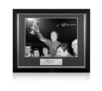 Foto del Chelsea autografata da Ron Harris: vittoria del Leeds. Cornice deluxe