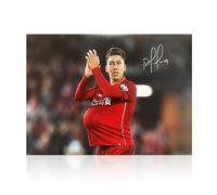 Foto del Liverpool autografata da Roberto Firmino