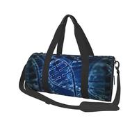 Foto della catena del DNA stampata, Borsone da viaggio di grande capacità Borsa rotonda Borsa da viaggio sportiva Borsa da viaggio Borsa da fitness