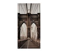 Foto di Brooklyn Bridge Copertura per porta primavera estate da appendere bandiera portico cartello all'aperto stagionale vacanza cortile decorazione per porta d'ingresso e portico