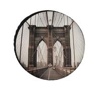 Foto di Brooklyn Bridge Coperture per Pneumatici Impermeabile Anti UV Copertura per Pneumatico 30 "Single Axle Wheel Covers per RV Truck SUV Rimorchio Universale per tutte le stagioni