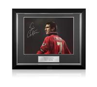 Foto di calcio del Manchester United firmata da Eric Cantona. Cornice deluxe