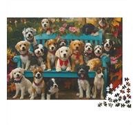 Foto di cuccioli carini Puzzles 1000 Pezzi In Cartone Pressato,Un Classico Puzzle A Pezzi Per Enigma Ultra Difficile,Ideale Per Hobby Invernale,Il Miglior Regalo Per Gli Amanti Dei Puzzle 52x38cm/1