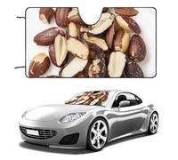 Foto di Nuts - Parasole pieghevole per finestrino anteriore dell'auto, portatile, protegge dai raggi UV, per la maggior parte delle berline, SUV, camion, accessori universali per veicoli, 139,7 x 76,2