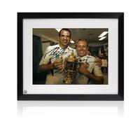 Foto di rugby autografata da Jonny Wilkinson e Martin Johnson. Incorniciato