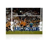 Foto di rugby autografata da Jonny Wilkinson: il drop-kick