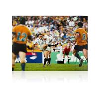 Foto di rugby inglese firmata da Jonny Wilkinson: momento di gloria