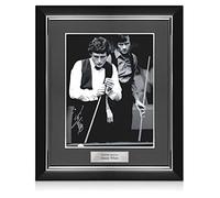 Foto di snooker autografata da Jimmy White. Cornice di lusso.