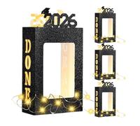 Foto Graduazione - 4 Pezzi Decorazione Da Tavolo Con Luce LED | Decorazione Con Cornice Di Graduato | Per Fratelli Compagni Di Classe Soggiorno Camera Da Letto