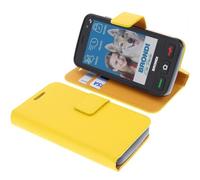 foto-kontor Custodia a libro compatibile con Brondi Smartphone Amico Pocket cover di colore giallo