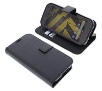 foto-kontor Custodia a Libro Compatibile con Cat S42 Cover di Colore Nero