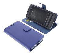 foto-kontor Custodia a libro compatibile con CAT S52 cover di colore blu/azzurro