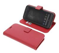 foto-kontor Custodia a Libro Compatibile con Cat S52 Cover di Colore Rosso