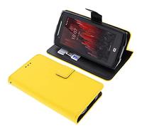 foto-kontor Custodia a Libro Compatibile con CrossCall Core M5 Cover di Colore Giallo