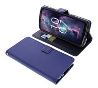 foto-kontor Custodia a libro compatibile con CrossCall Stellar X5 cover di colore blu/azzurro