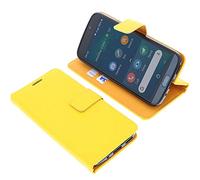 foto-kontor Custodia a Libro Compatibile con Doro 8050/8050 Plus Cover di Colore Giallo