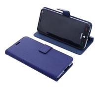 foto-kontor Custodia compatibile con Brondi Amico Vero 4G Book Style Case Cover Smartphone protettiva Portafoglio per cellulare Cover a libro Supporto per telefono blu/azzurro