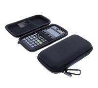 foto-kontor Custodia compatibile con Casio FX-991 DE X Calcolatrice Scientifica Hard Case Protettiva Borsa da Viaggio Antiurto Idrorepellente con Tasca a Rete e Moschettone Nero