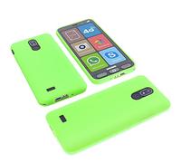 foto-kontor Custodia Compatibile con cellulari Brondi Amico Smartphone S Nero Cover in Gomma TPU di Colore Verde