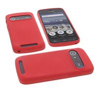 foto-kontor Custodia Compatibile con Doro 8040 Custodia in Silicone Protezione TPU Borsetta Piccola Rosso