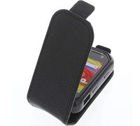 foto-kontor Custodia Compatibile con Unihertz Atom Modello Tascabile Stile Flip Cover Nero