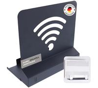 foto-kontor Supporto da parete compatibile con AVM FRITZBox 6690/6591 Modem Stabile supporto router in metallo con gestione dei cavi Protezione contro il surriscaldamento nero