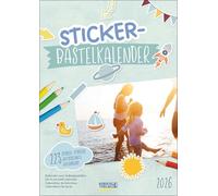 Foto-Malen-Basteln Bastelkalender mit Stickern 2026: Fotokalender zum Selbstgestalten. Do-it-yourself Kalender mit festem Fotokarton. Mit Aufkleber. Format: 21,5 x 24 cm