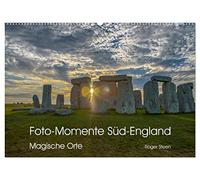 Foto-Momente Süd-England - Magische Orte (Wandkalender 2026 DIN A2 quer), CALVENDO Monatskalender: Eine magische Reise von Stonehenge über Glastonbury an die Küste von Cornwall