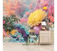Foto Murale 3d Carta Da Parati Autoadesiva Murale 366x256 cm Fiori Da Giardino - Non Tessuto - Paesaggio Da Sogno Rimovibile senza Segni - Per Camera da Letto e Soggiorno