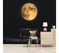 Foto Murale 3d Carta Da Parati Autoadesiva Murale 366x256 cm Mucche Che Passeggiano Sotto La Luna - Non Tessuto - Creatività Sognante Rimovibile senza Segni - Per Camera da Letto e Soggiorno