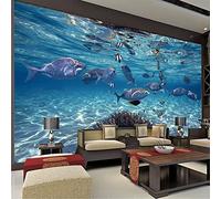 Foto Murale Carta Da Parati Per Parete 3D Pesce Di Acque Profonde Del Mondo Sottomarino Rotolo Di Carta Da Parete Camera Dei Bambini Soggiorno Affresco Rivestimento Murale Poster D 250 x 175 cm (LxA)