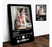 Foto personalizzata Spotify Music Canvas - Stampa personalizzata con la tua immagine e codice canzone, regalo per fidanzato, fidanzata, anniversario o laurea