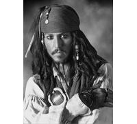 Foto Pirati Dei Caraibi, Johnny Depp In Bianco E Nero O Colore #1