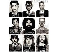 Foto segnaletiche musicali più famose, poster 20,3 x 25,4 cm, magnifico set fotografico con foto del rock and roll più ricercato, busted, fotografie rare, stampa artistica