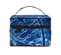 Foto stampata con catena di DNA, borsa da viaggio per il trucco da donna, grande organizer per cosmetici